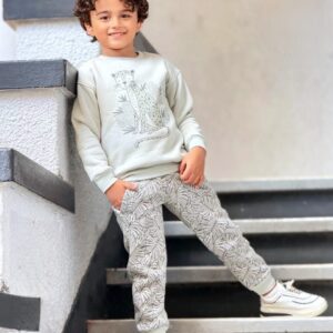 طقم ملتون ولادي رصاصي فاتح